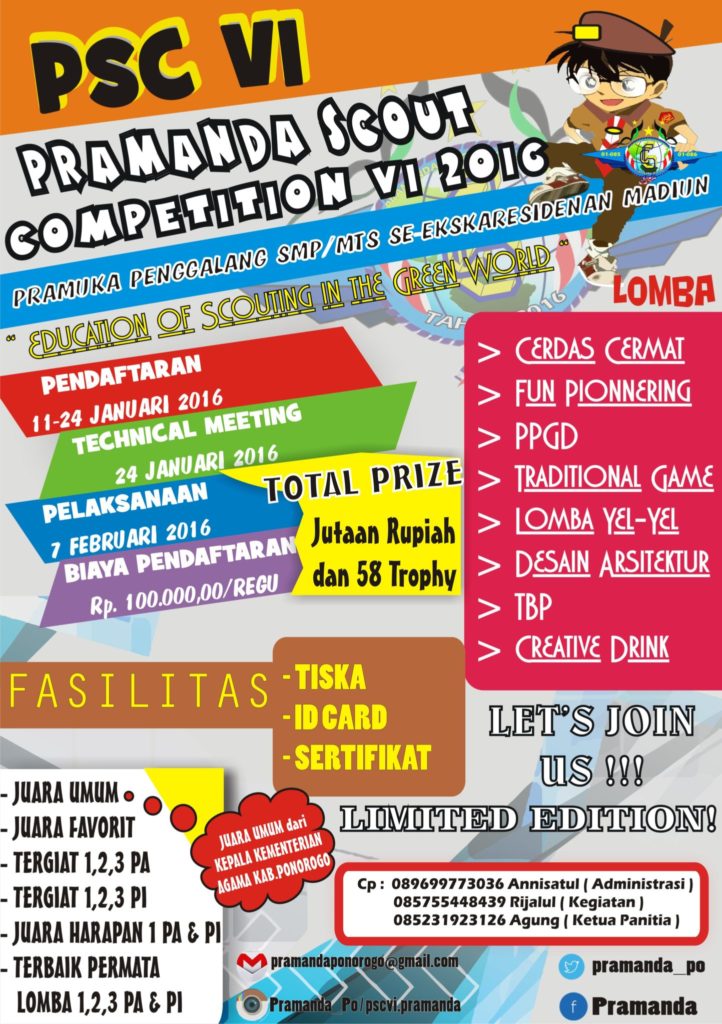 PRAMANDA’S SCOUT COMPETITION VI 2016
