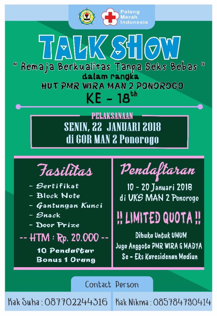 HUT Palang Merah Remaja WIRA MAN 2 PONOROGO