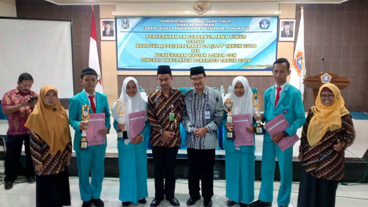 MAN 2 Ponorogo Raih Juara Olimpiade Sains Tingkat Kab. Ponorogo 2018