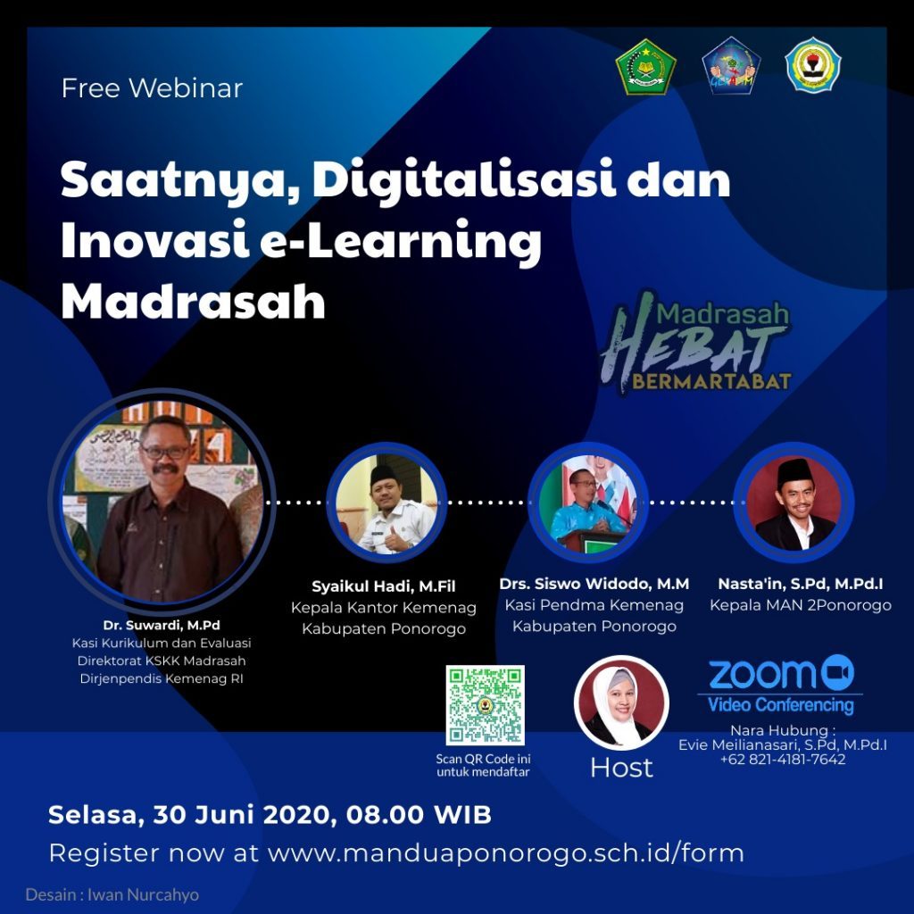 Jurus Jitu Menghadapi Pembelajaran New Normal, MAN 2 Ponorogo Menggelar Webinar