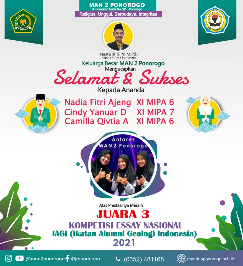 Juara 3 Lomba Esai Hut Ahli Geologi Indonesia