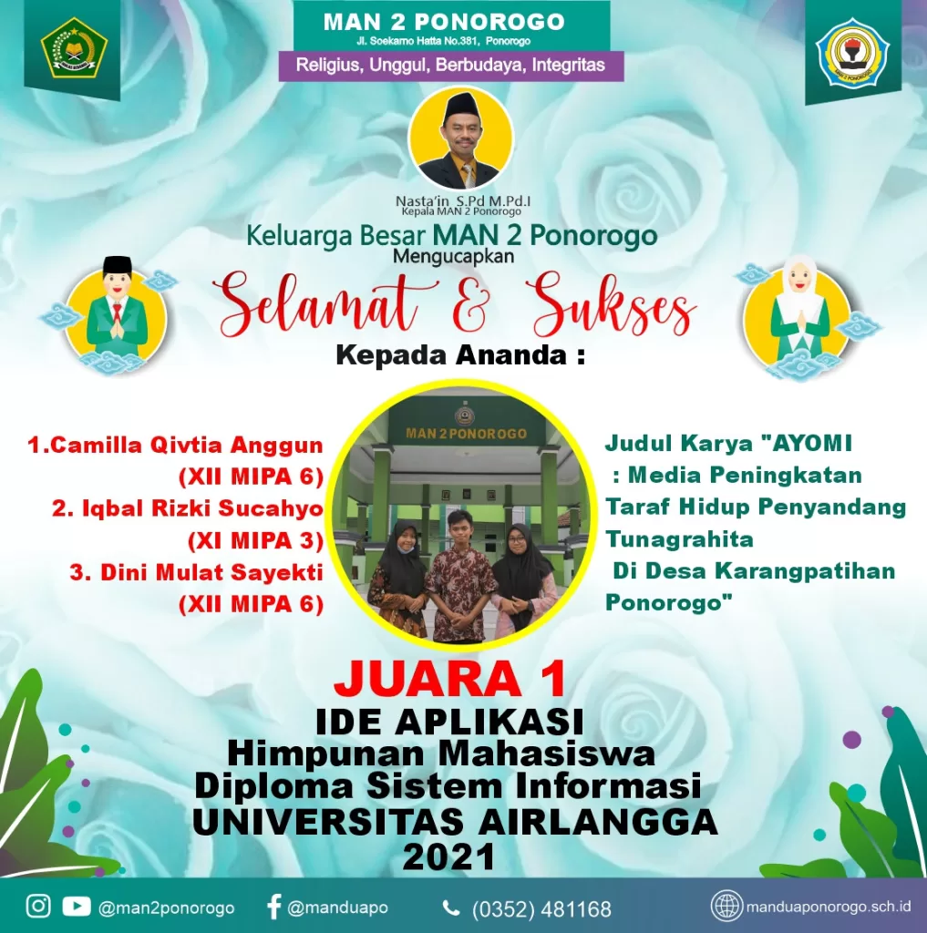 Kemenangan Tim Ayomi MAN 2 Ponorogo Serasa Penyejuk Di Masa PPKM