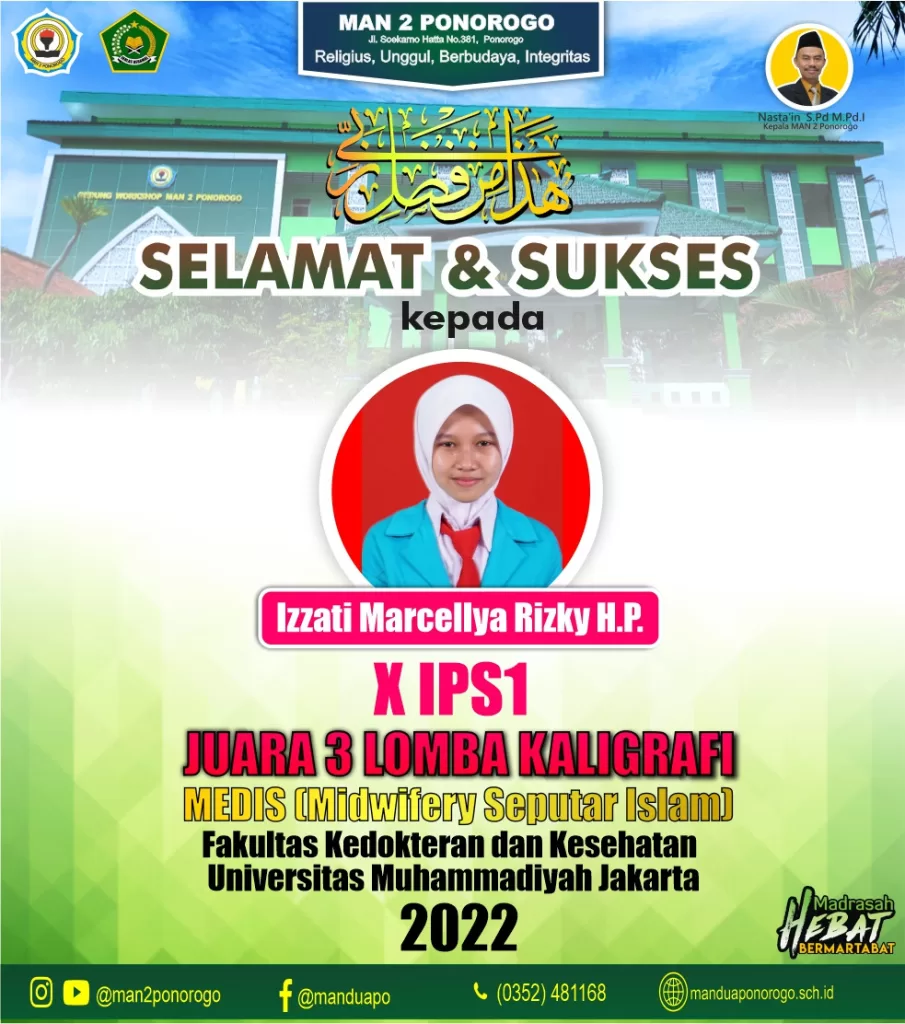 Siswa MAN 2 Ponorogo Torehkan Prestasi Di Medis 2022