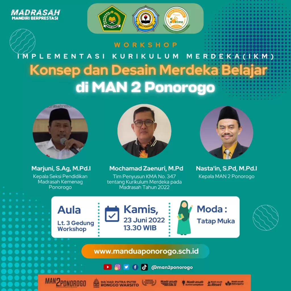 Workshop Konsep Dan Desain Kurikulum Merdeka MAN 2 Ponorogo