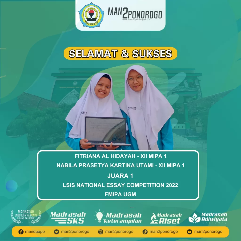 Siswa MAN 2 Ponorogo Juara 1 LSiS National Essay Compotition 2022 UGM