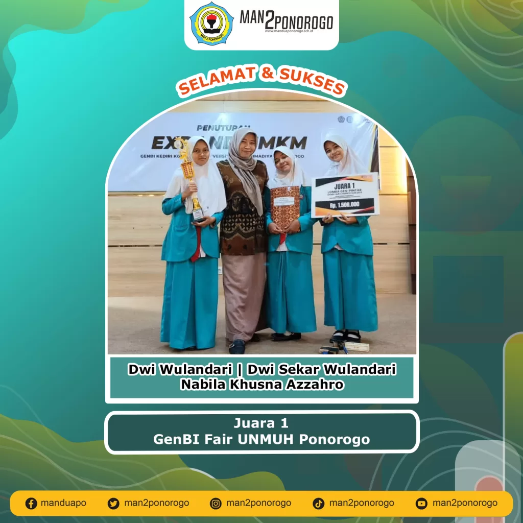 MAN 2 Ponorogo Juara 1 Lomba Gen-Pintar GenBI Fair Competition