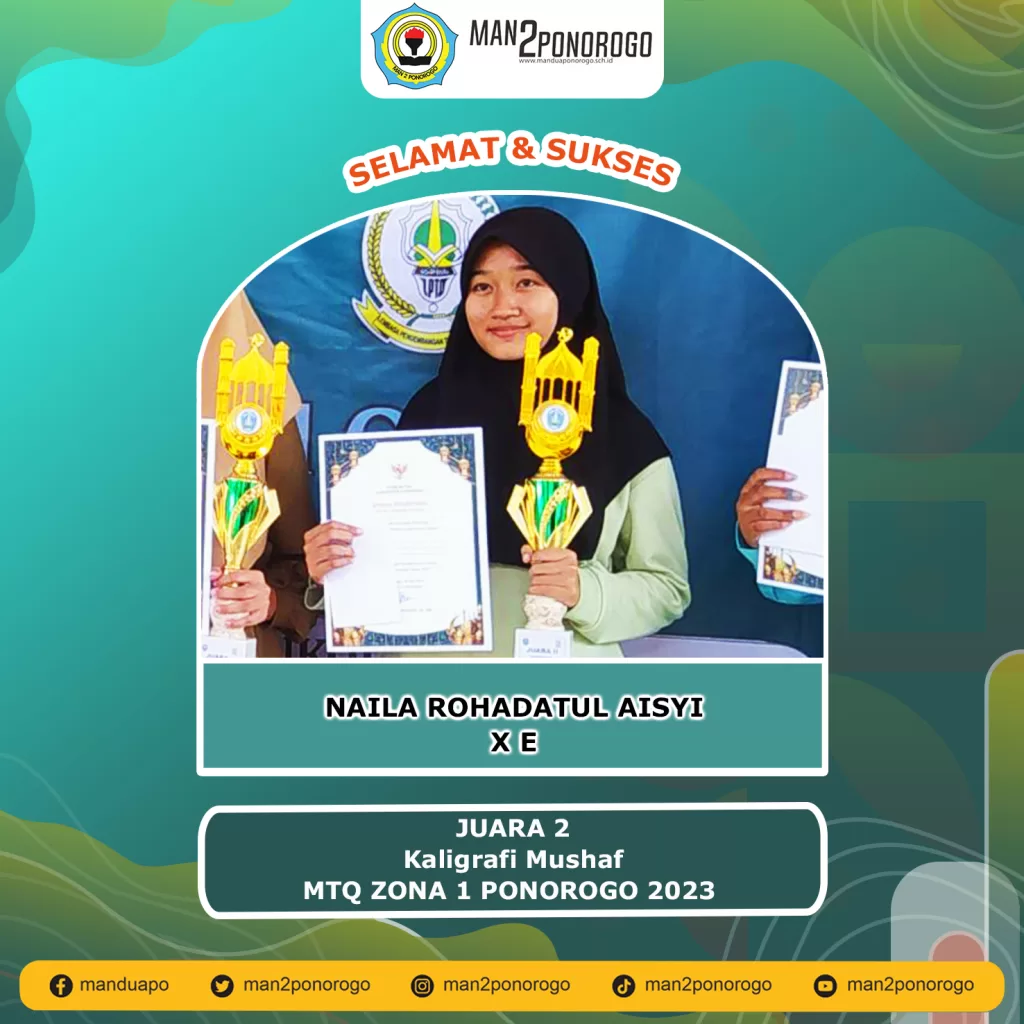 Dengan Semangat RUBI, Siswa MAN 2 Ponorogo Ukir Prestasi di MTQ Pemkab Ponorogo