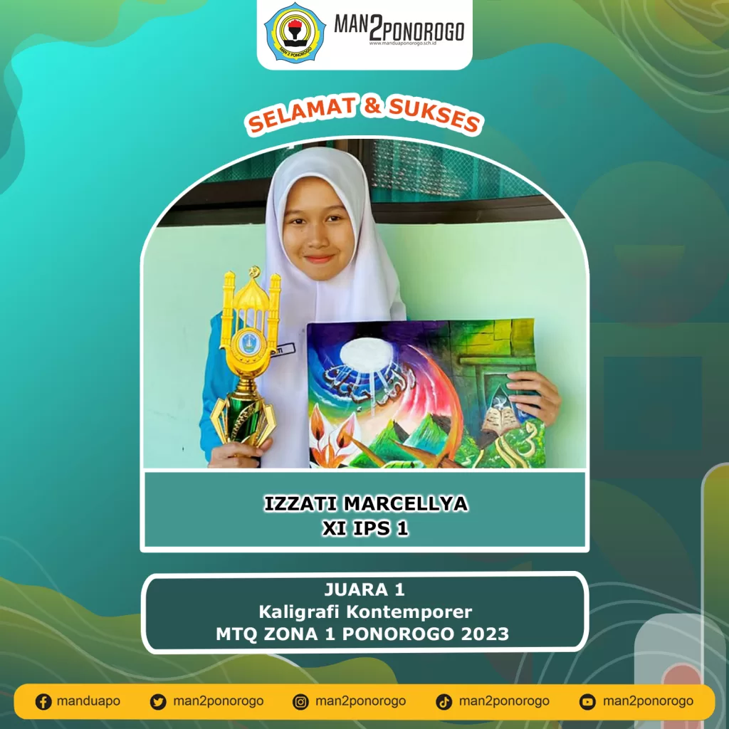 Membanggakan! Siswi MAN 2 Ponorogo Membawa Pulang Piala Juara 1